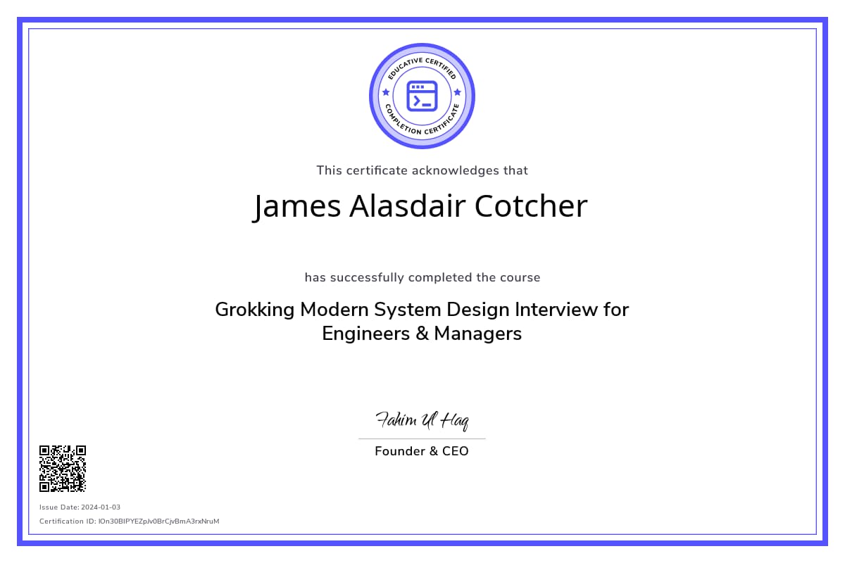 Course Certificate