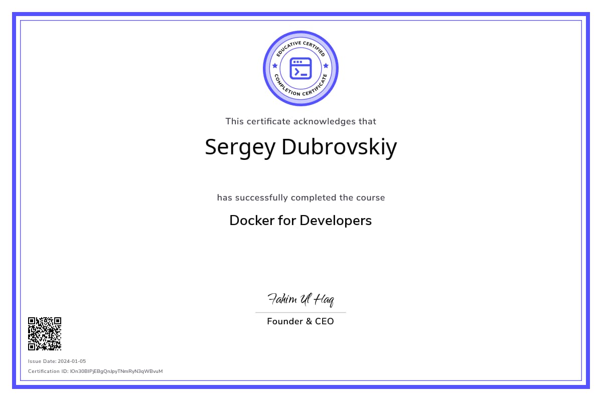 Course Certificate