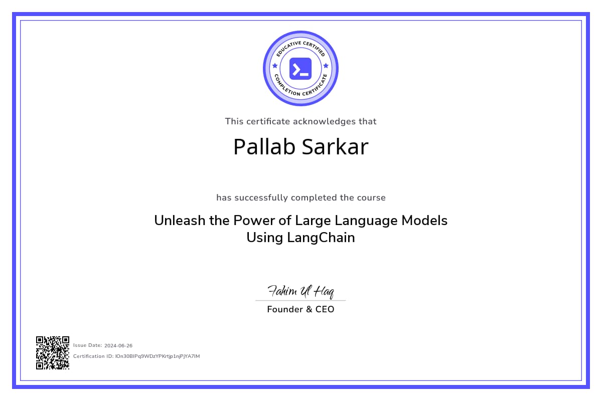 Course Certificate