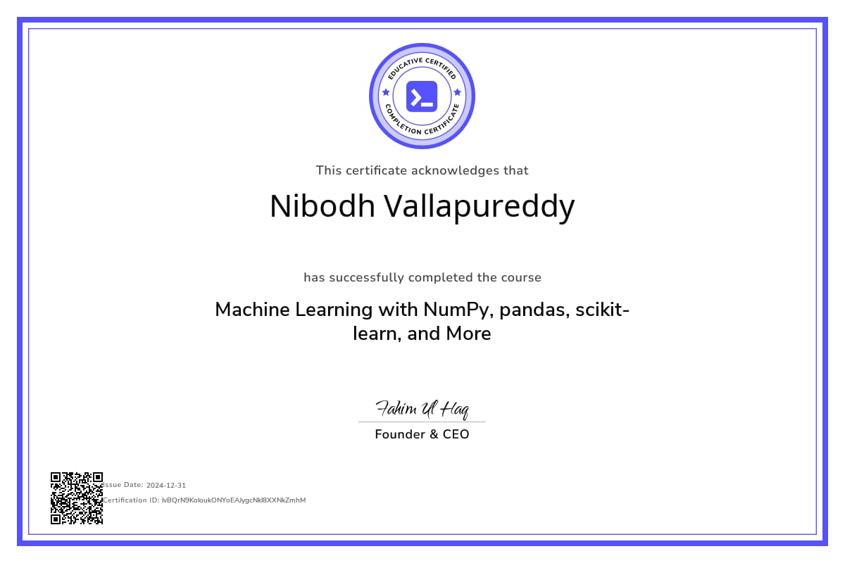 Course Certificate