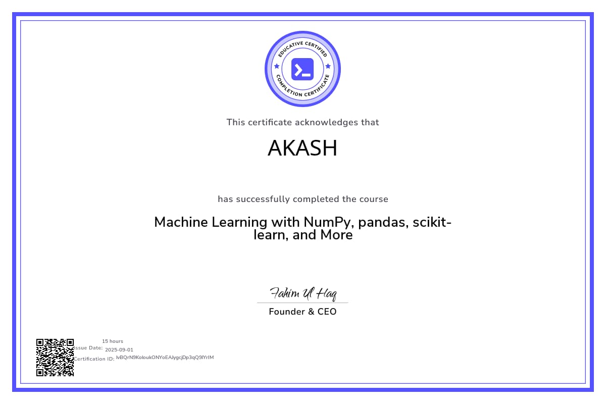 Course Certificate