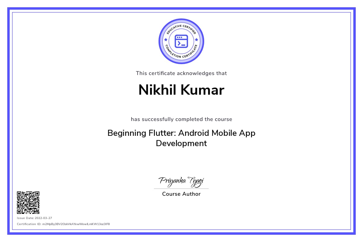 Personalized Path Certificate