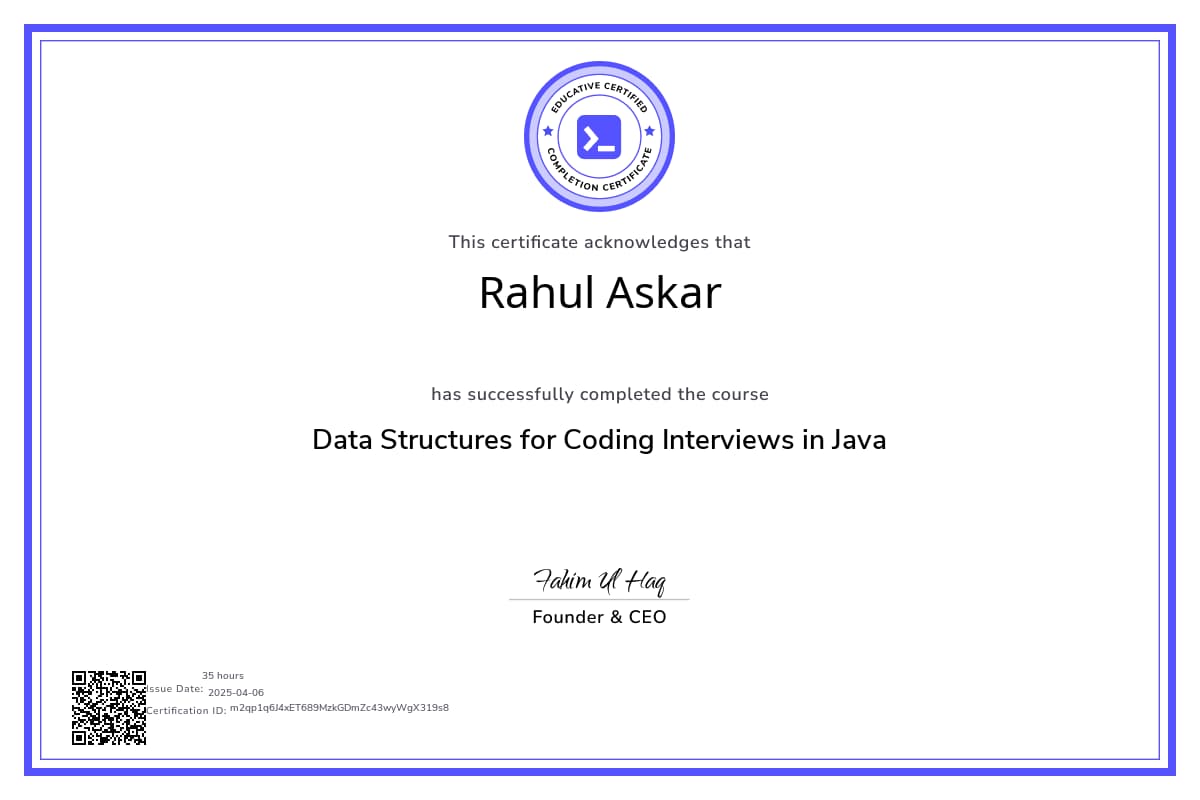 Course Certificate