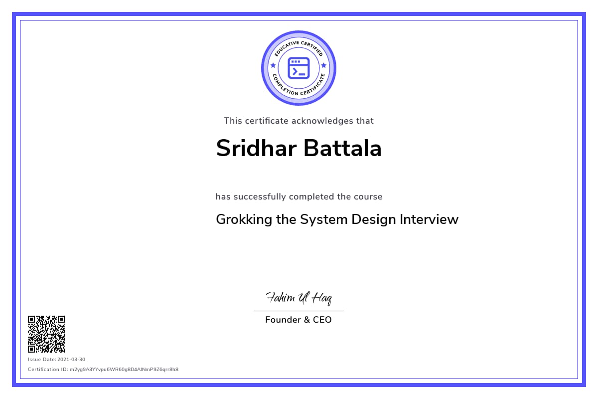 Personalized Path Certificate
