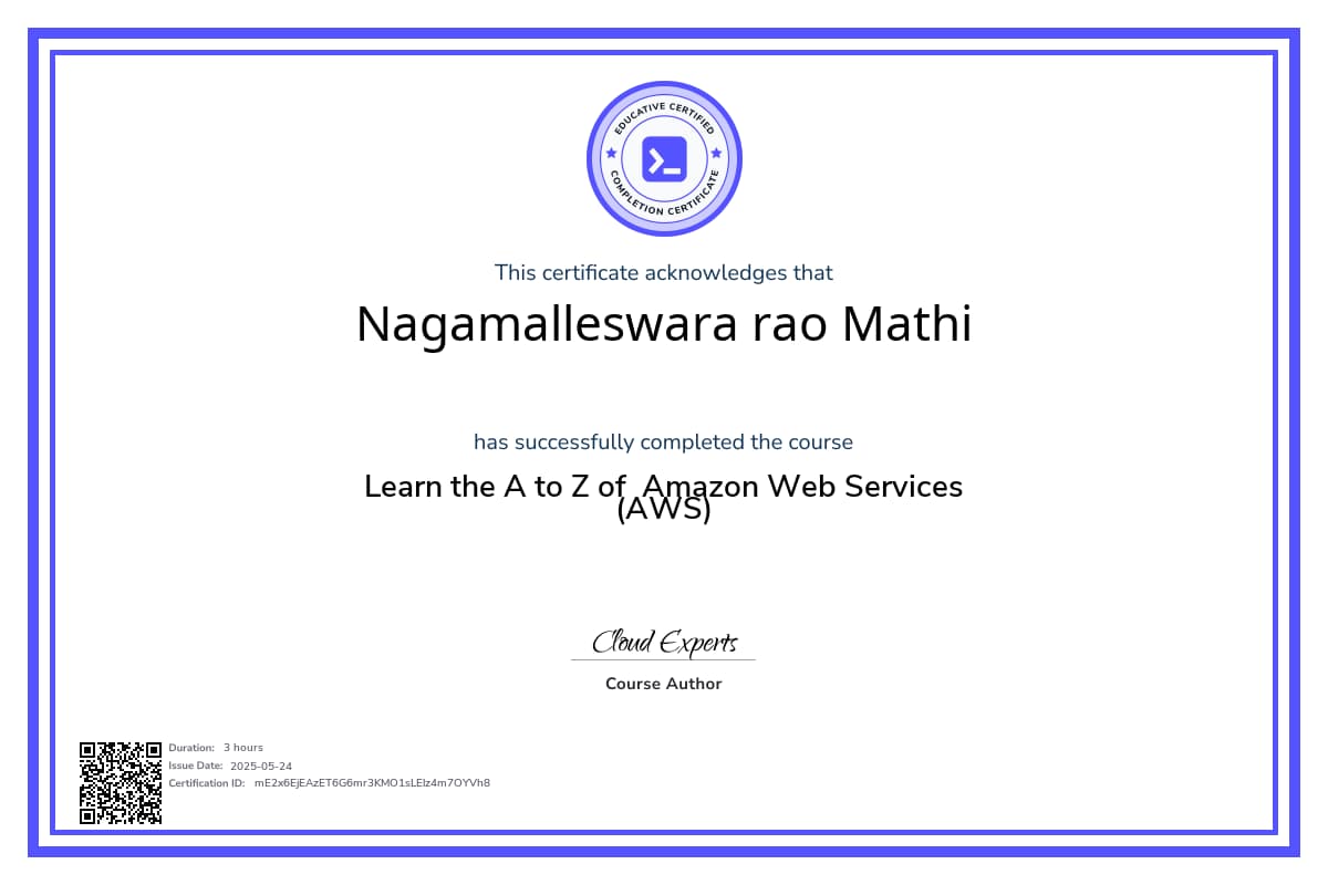 Course Certificate
