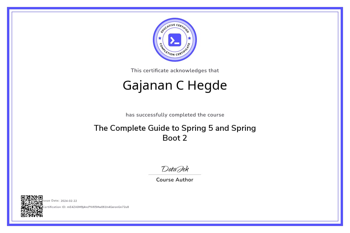 Course Certificate