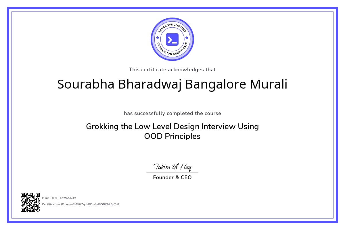 Course Certificate