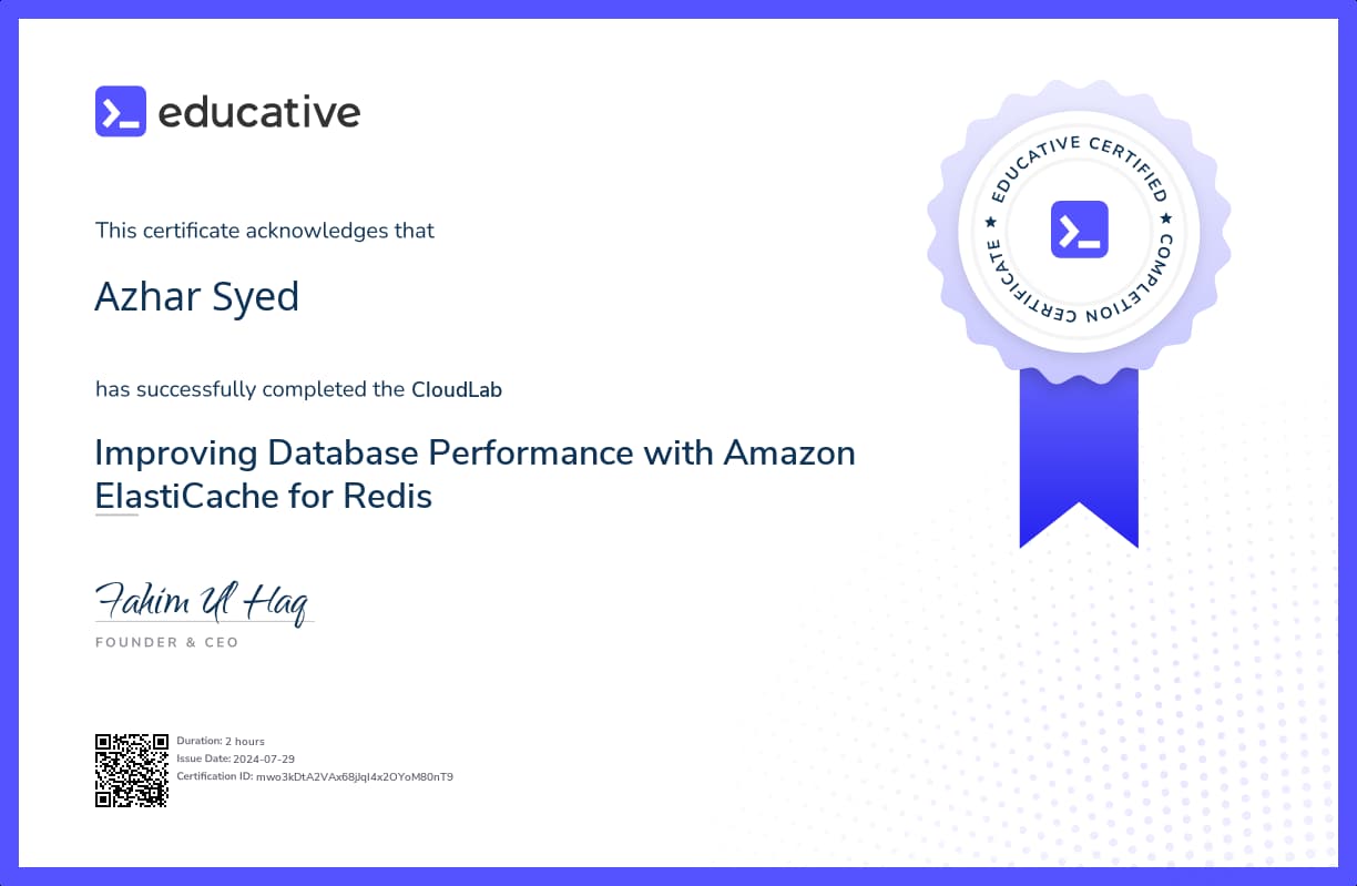 Cloud Lab Certificate