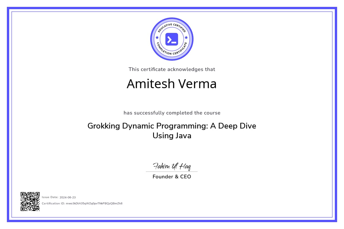 Course Certificate
