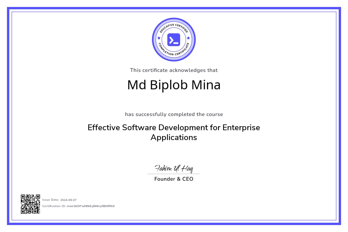 Course Certificate