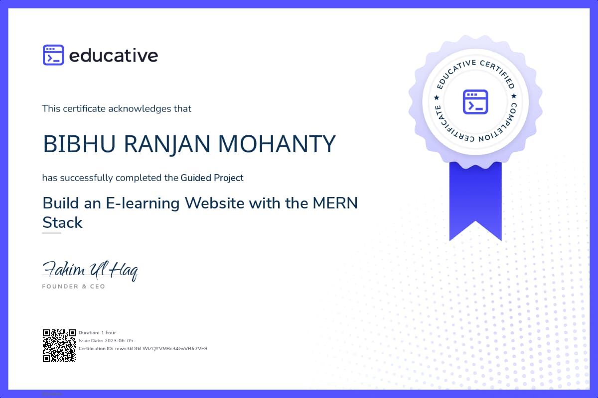 Project Certificate