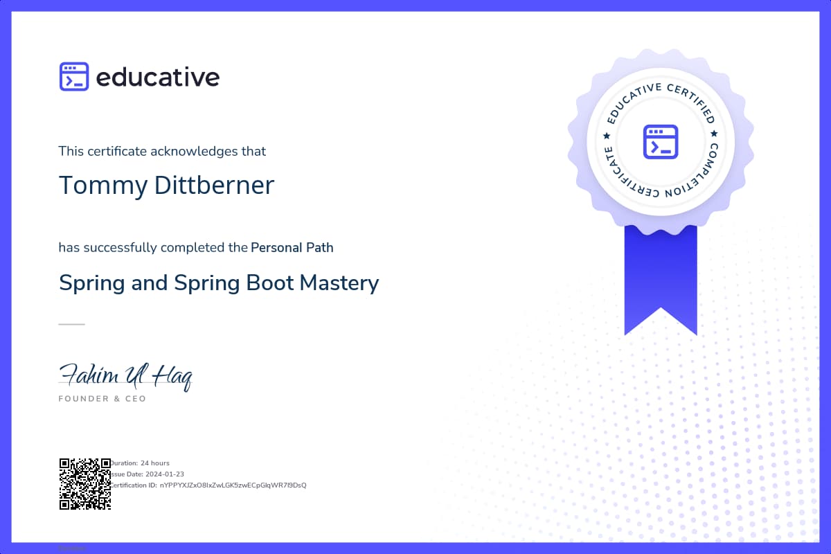 Personalized Path Certificate