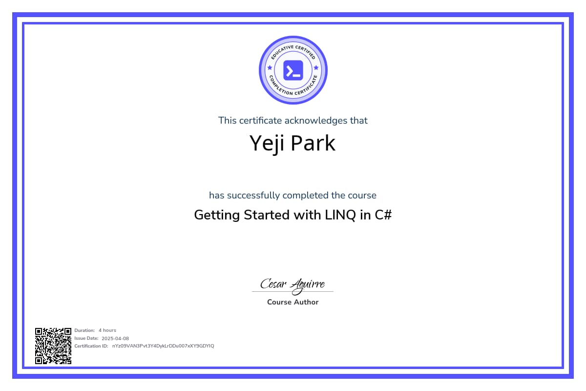 Course Certificate