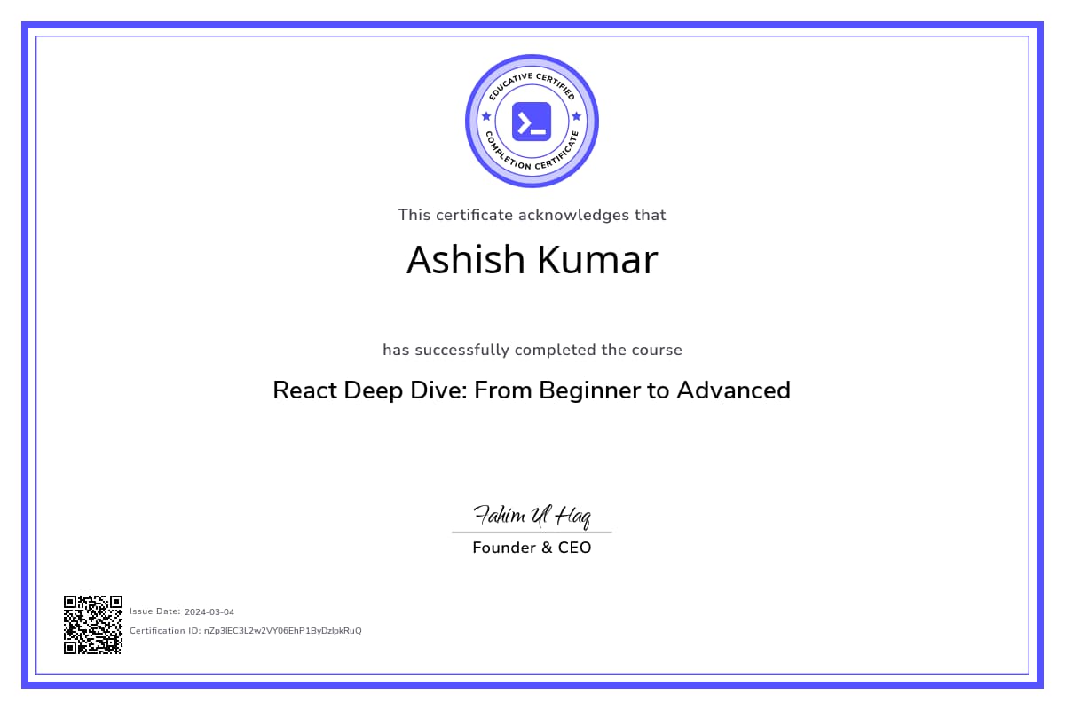 Course Certificate