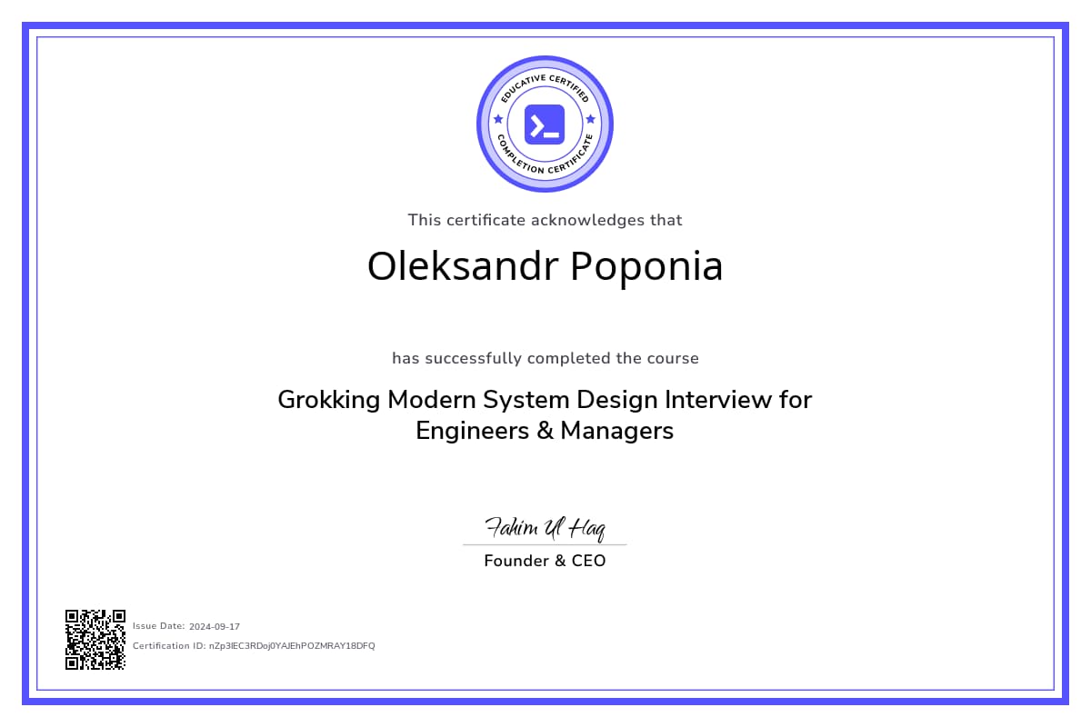 Course Certificate