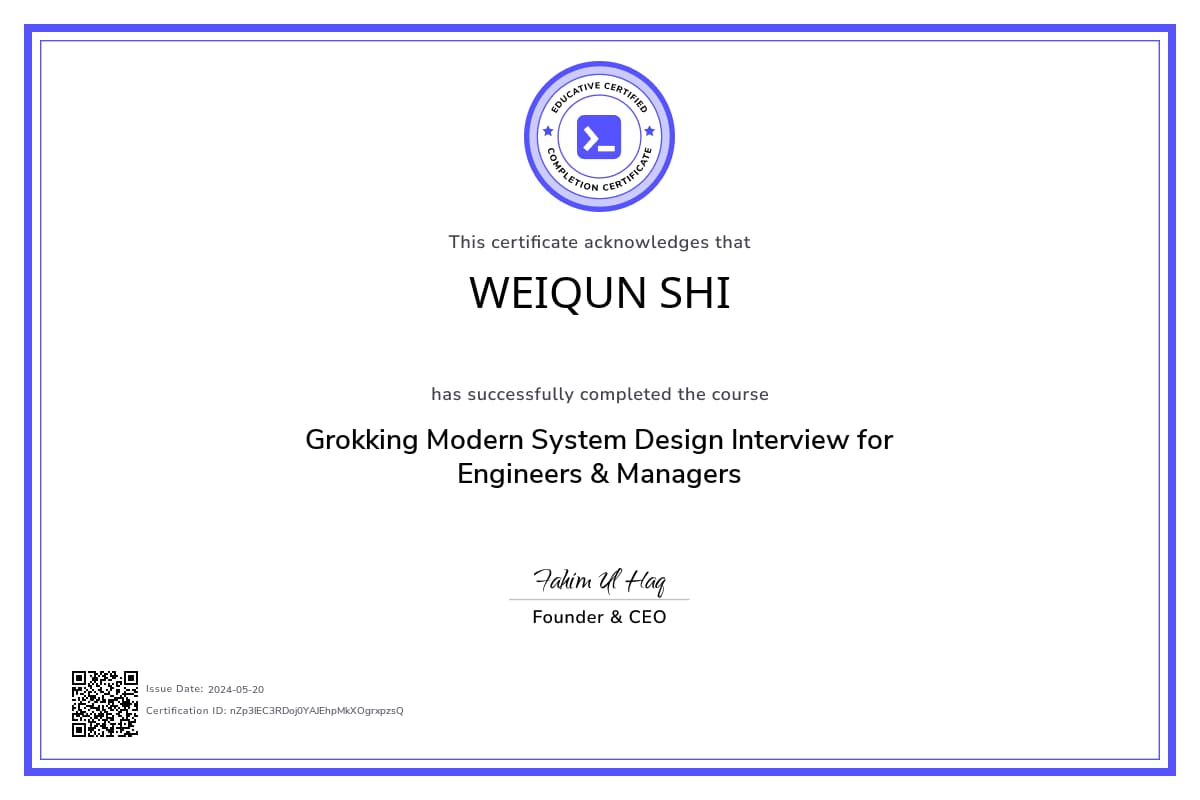 Course Certificate