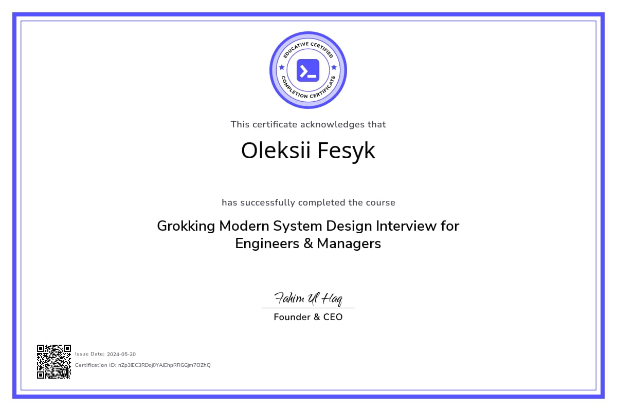 Course Certificate