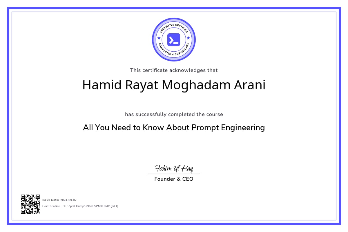 Course Certificate
