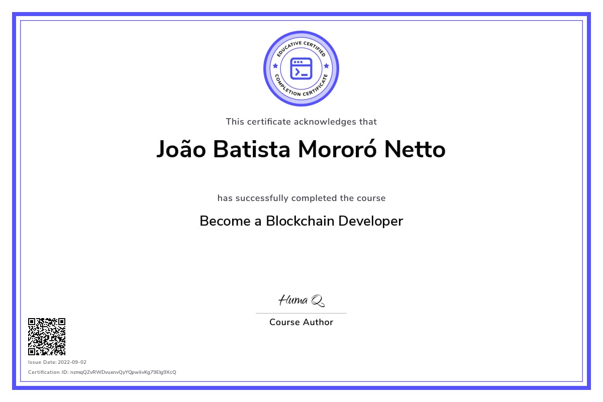 Personalized Path Certificate