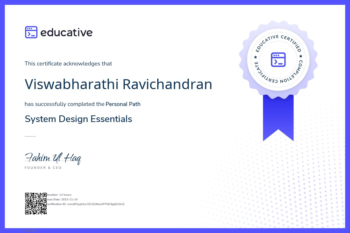 Personalized Path Certificate