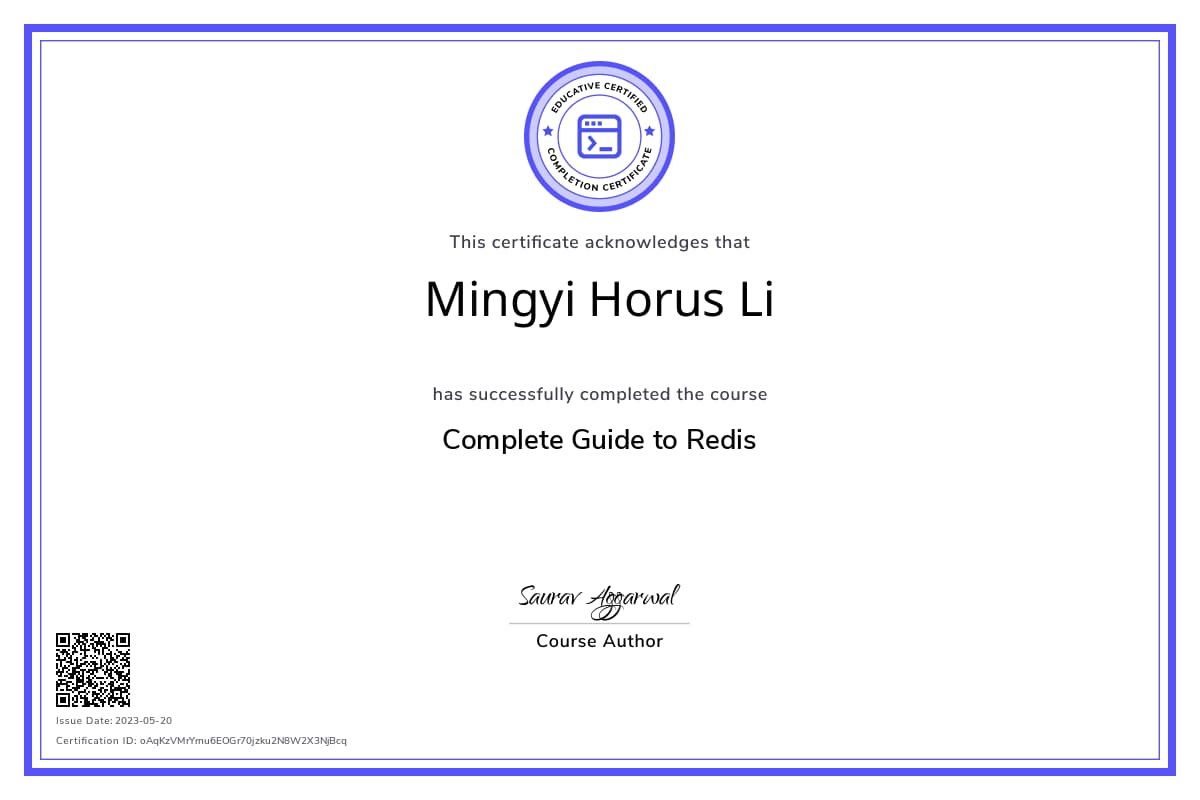 Course Certificate