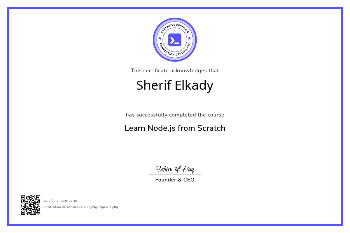 Course Certificate
