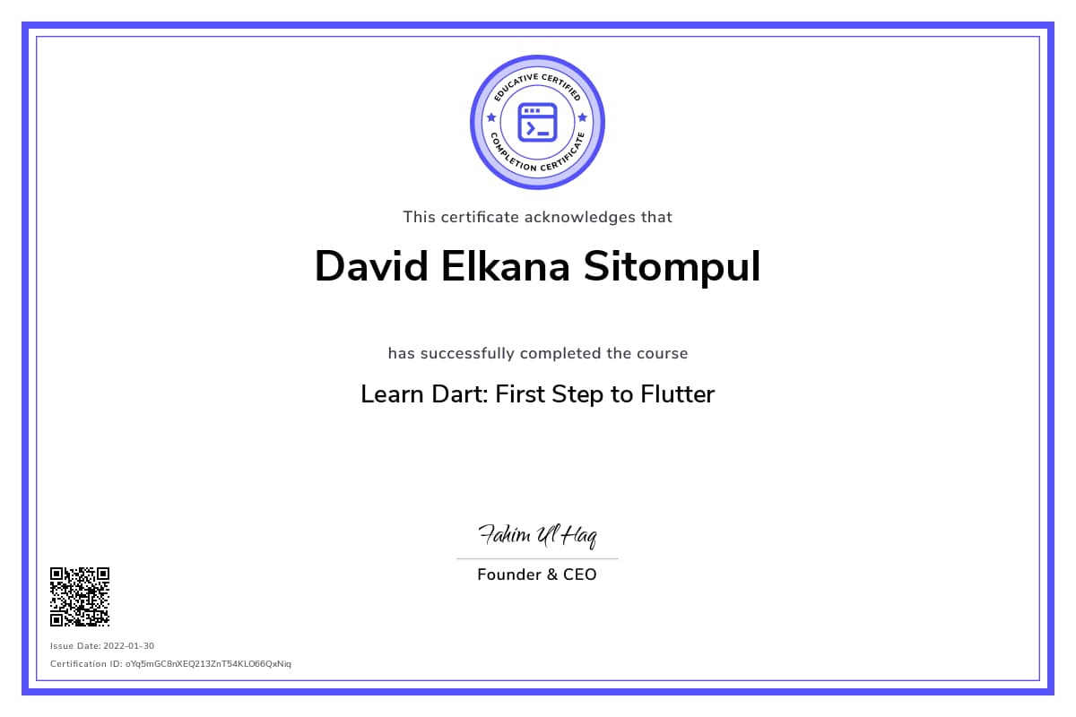 Personalized Path Certificate