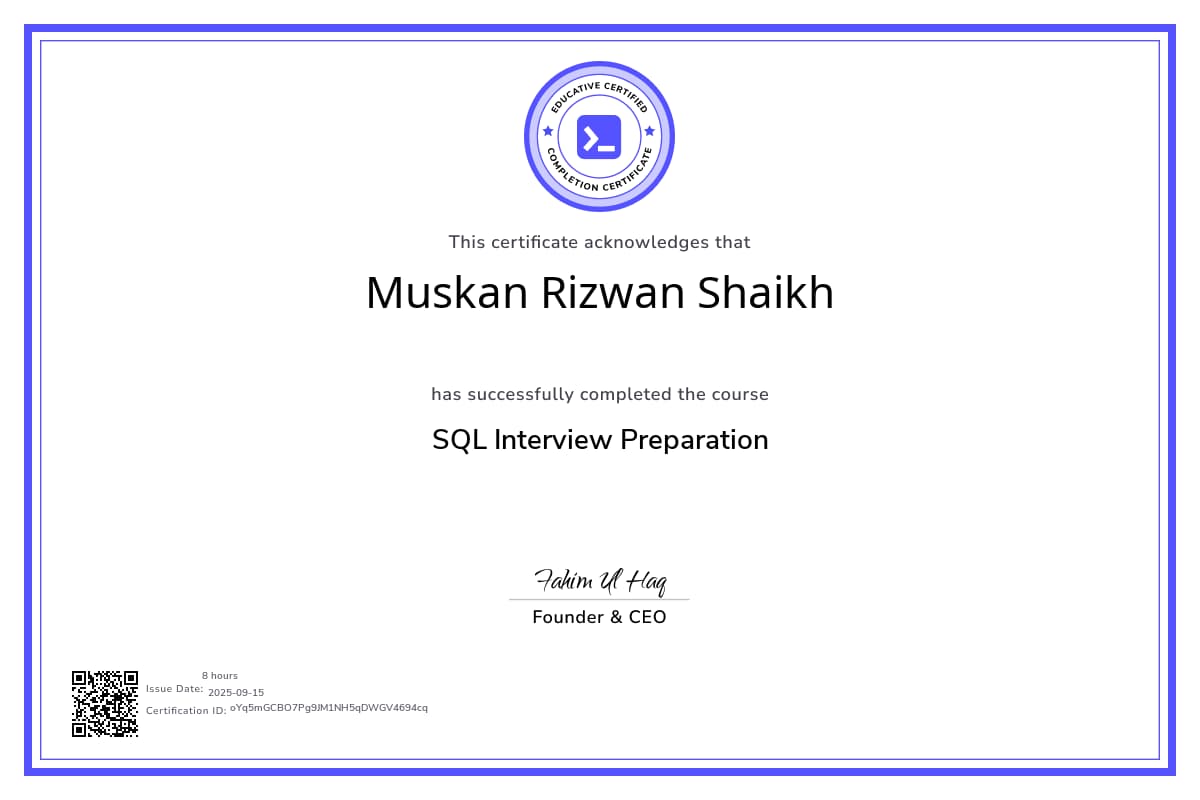 Course Certificate