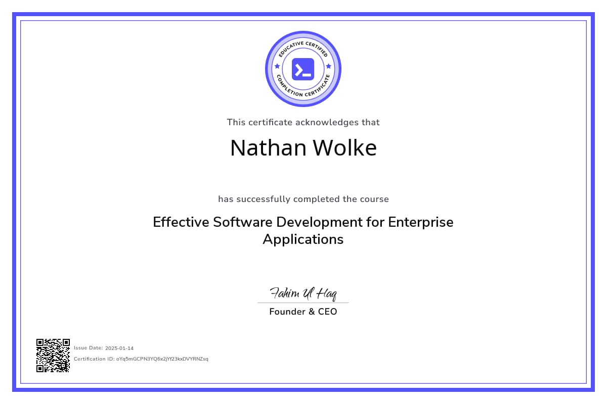 Course Certificate