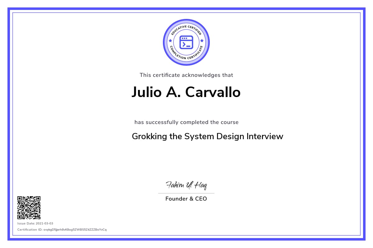 Personalized Path Certificate