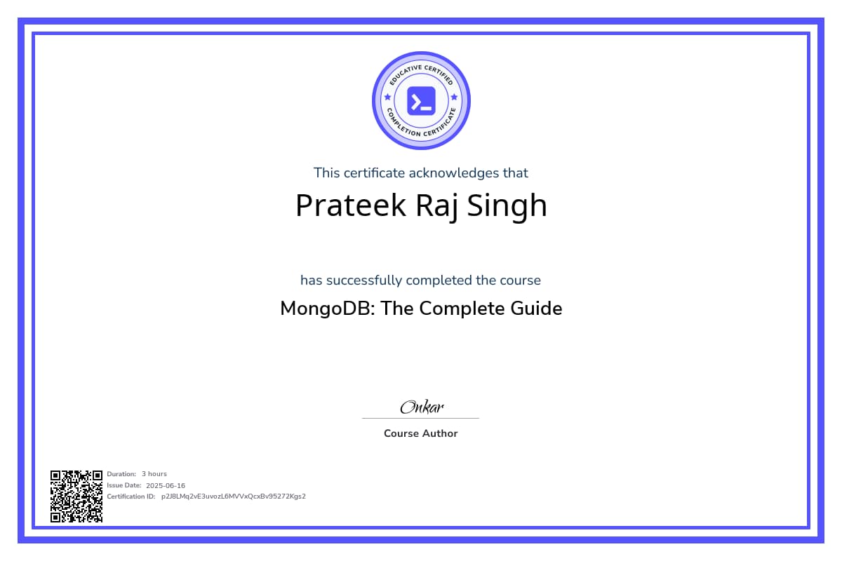 Course Certificate