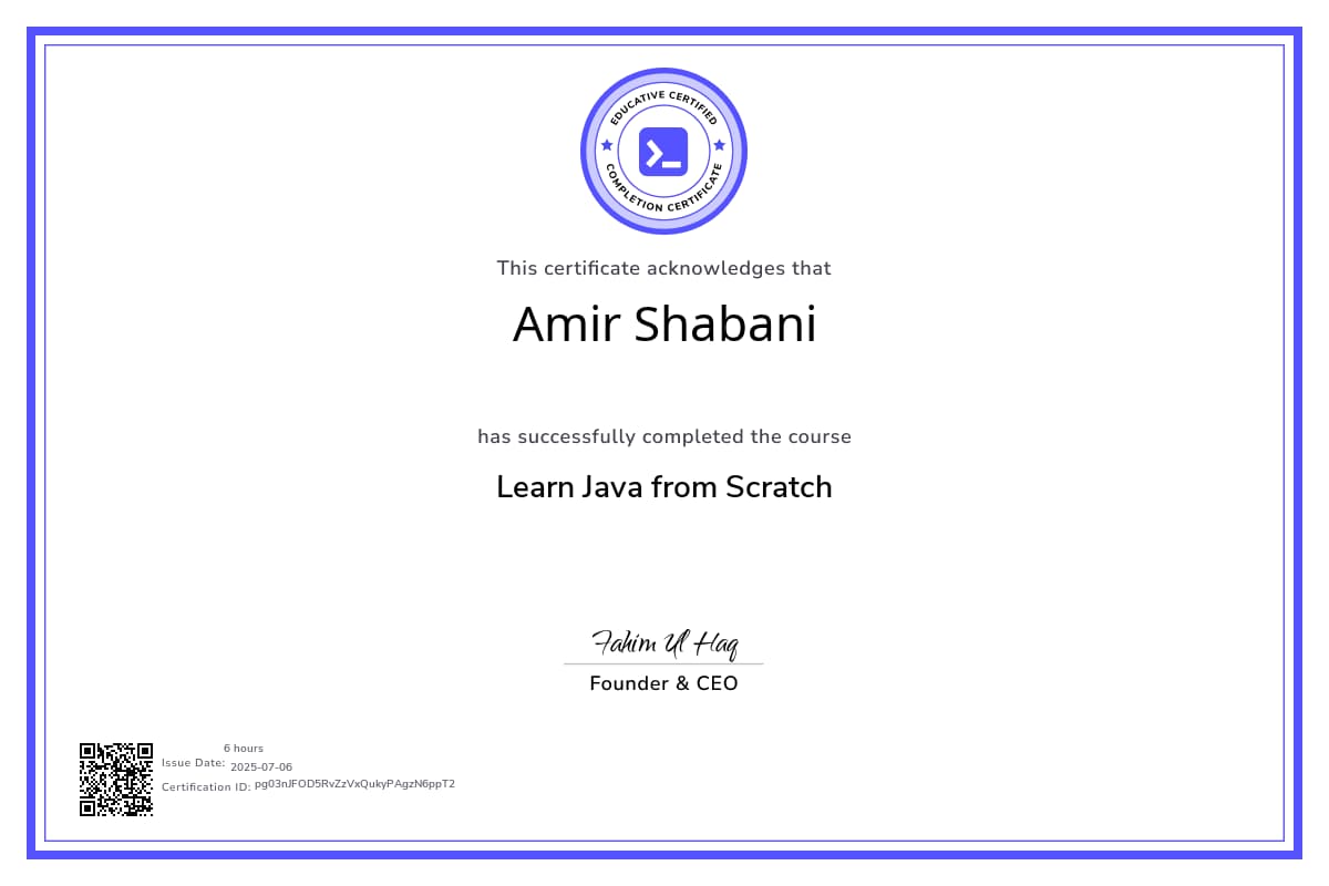 Course Certificate