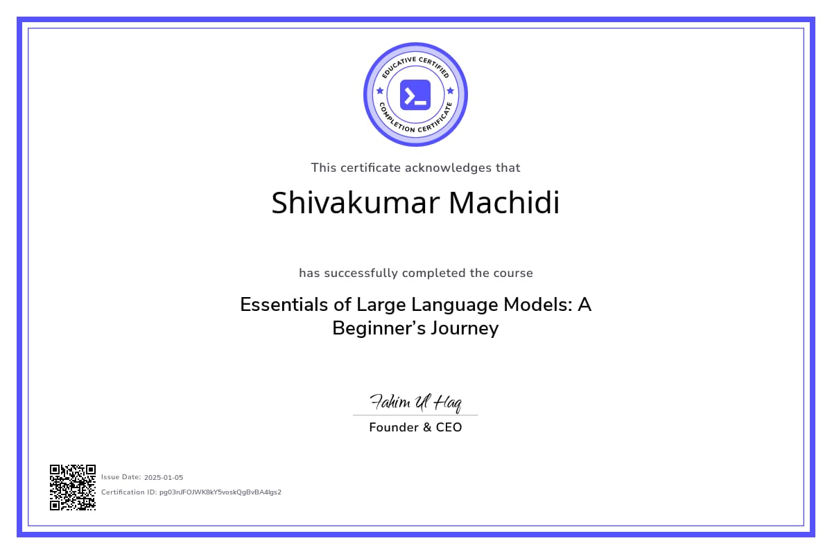 Course Certificate