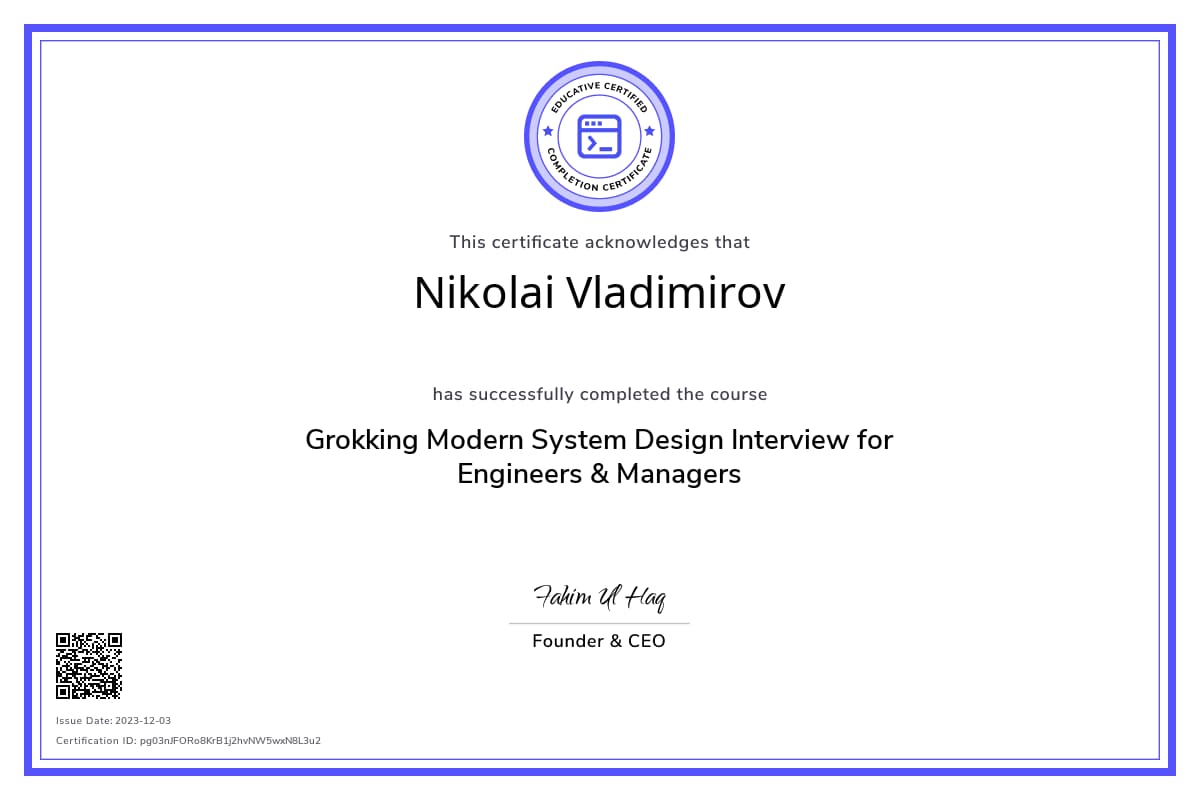 Course Certificate