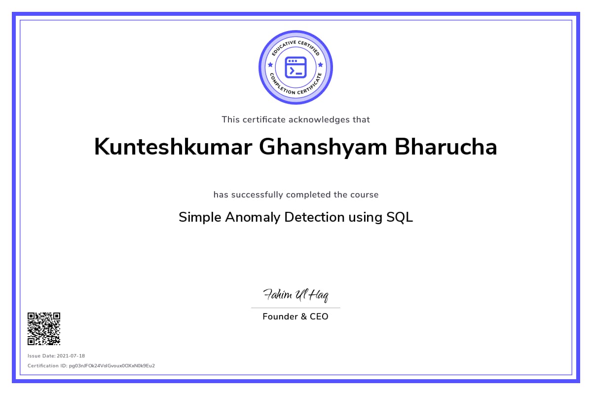 Personalized Path Certificate