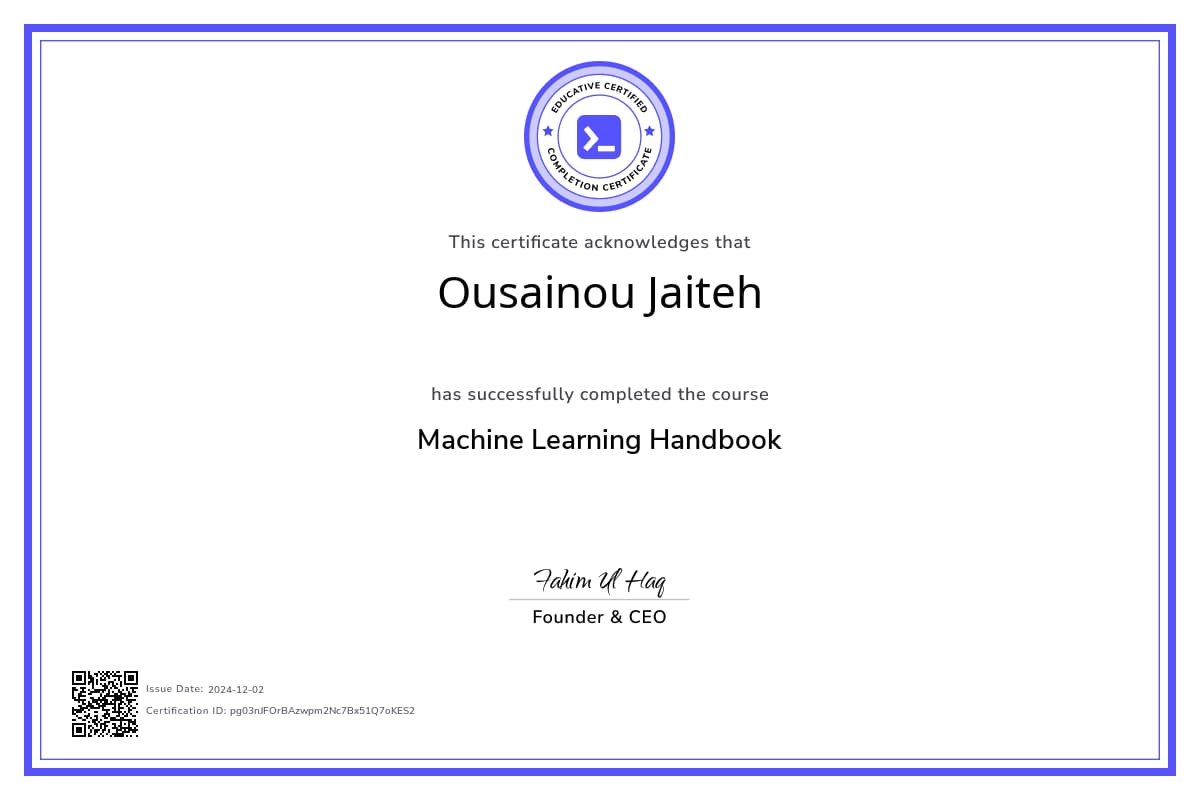 Course Certificate