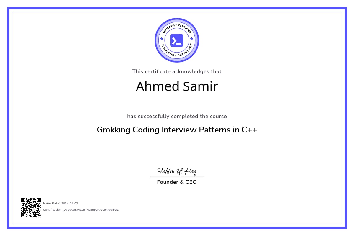 Course Certificate