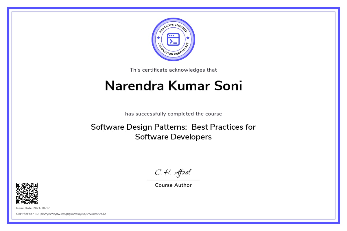 Personalized Path Certificate