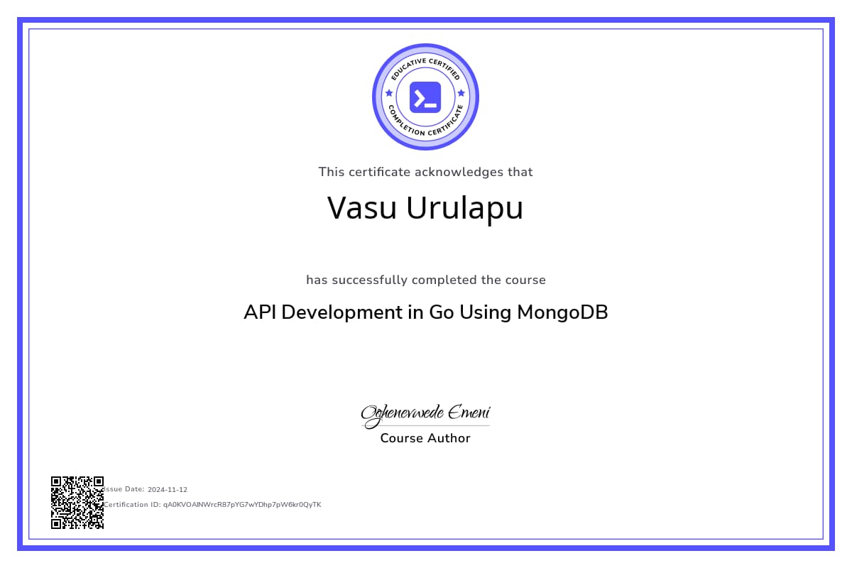 Course Certificate