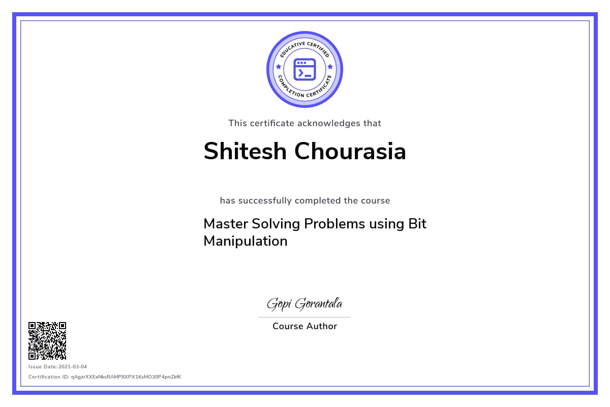 Personalized Path Certificate