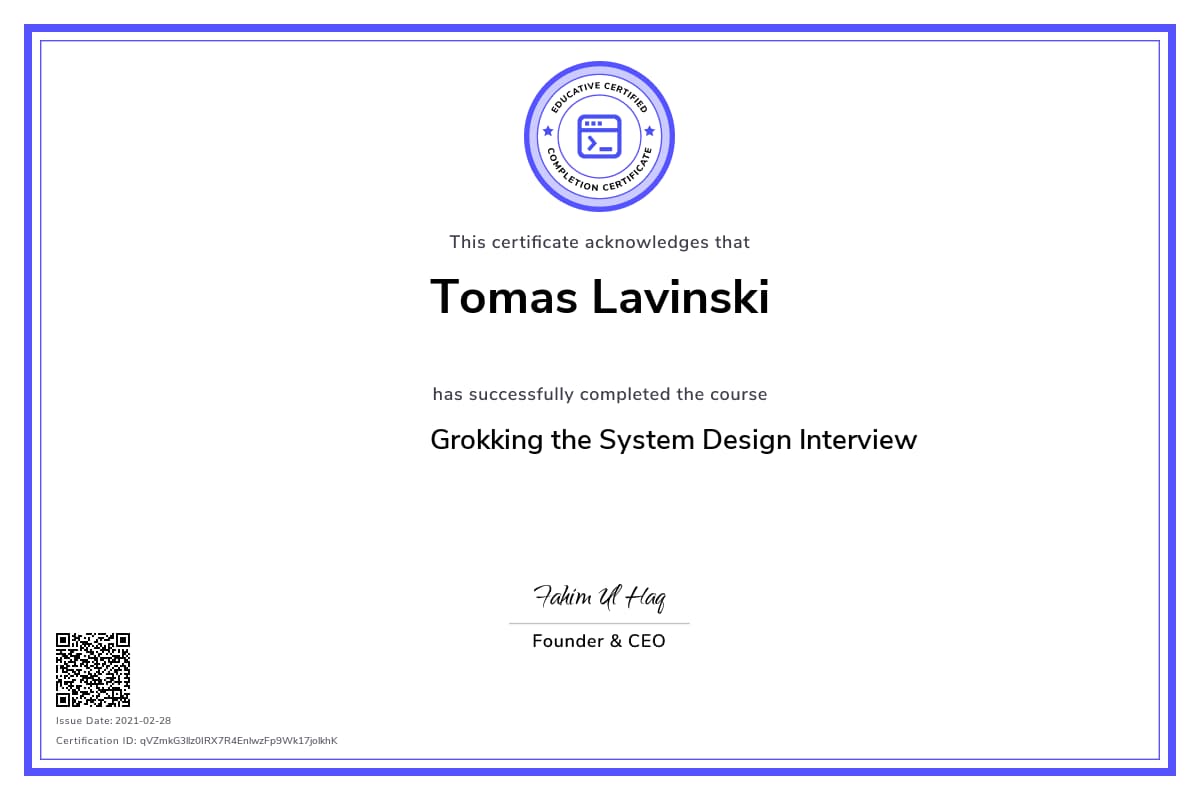 Personalized Path Certificate