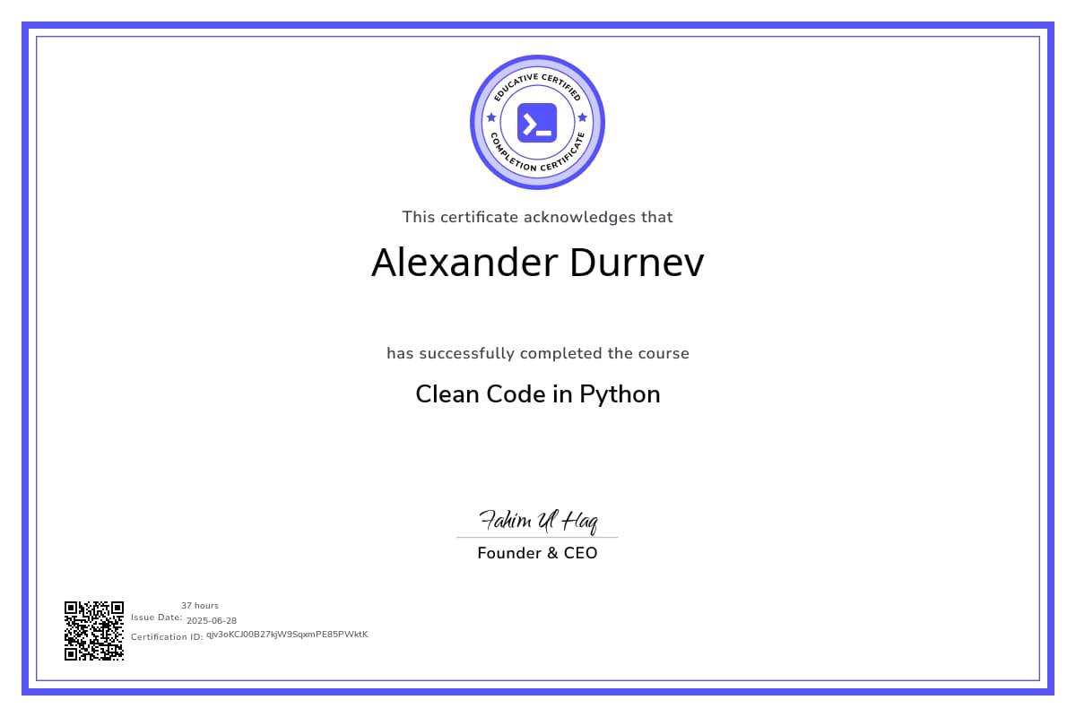 Course Certificate
