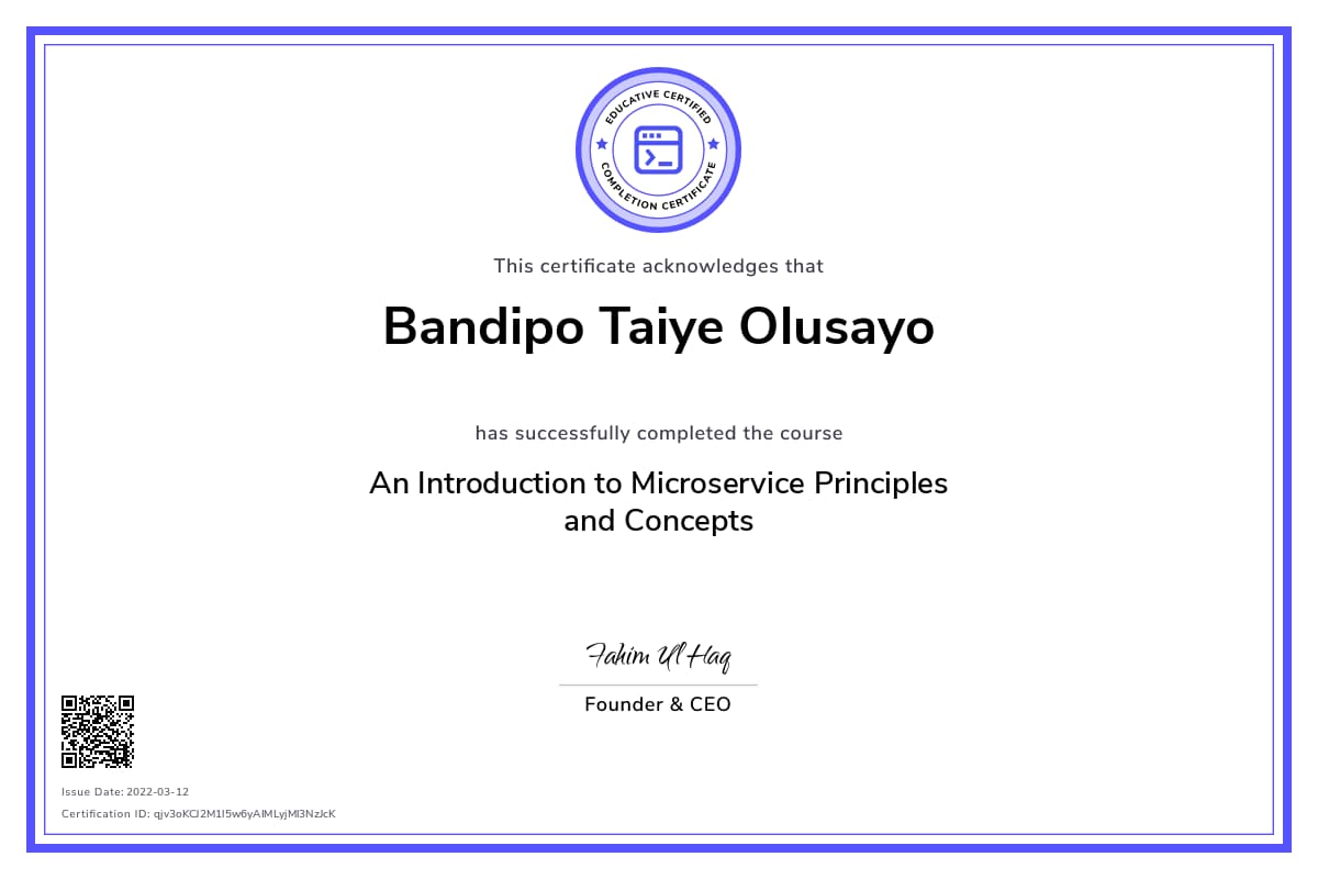 Personalized Path Certificate