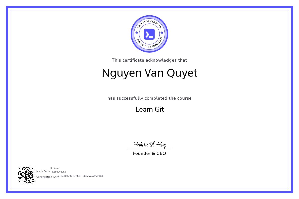Course Certificate
