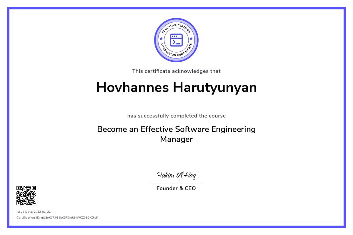 Personalized Path Certificate