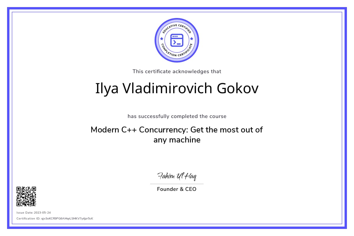 Course Certificate