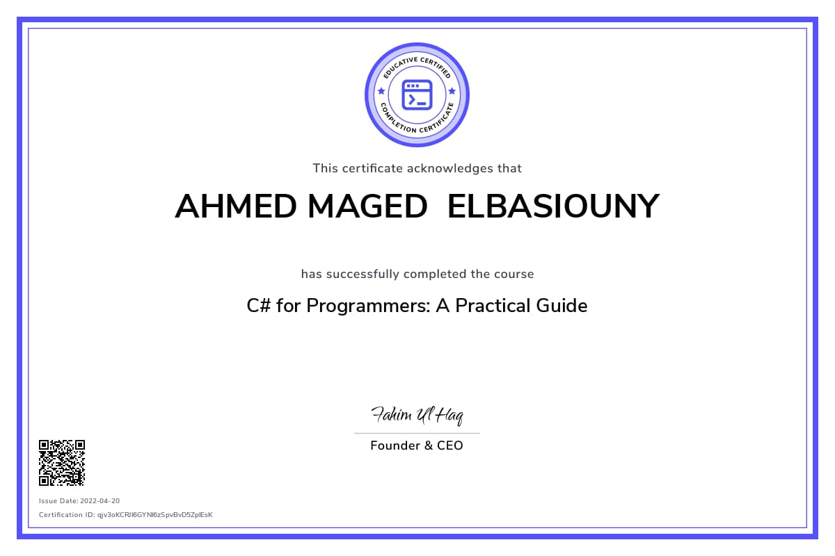 Personalized Path Certificate