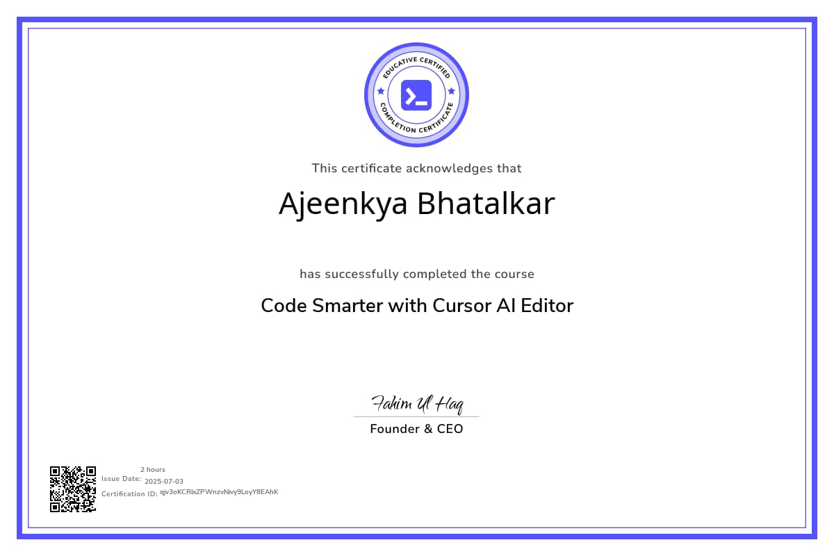 Course Certificate