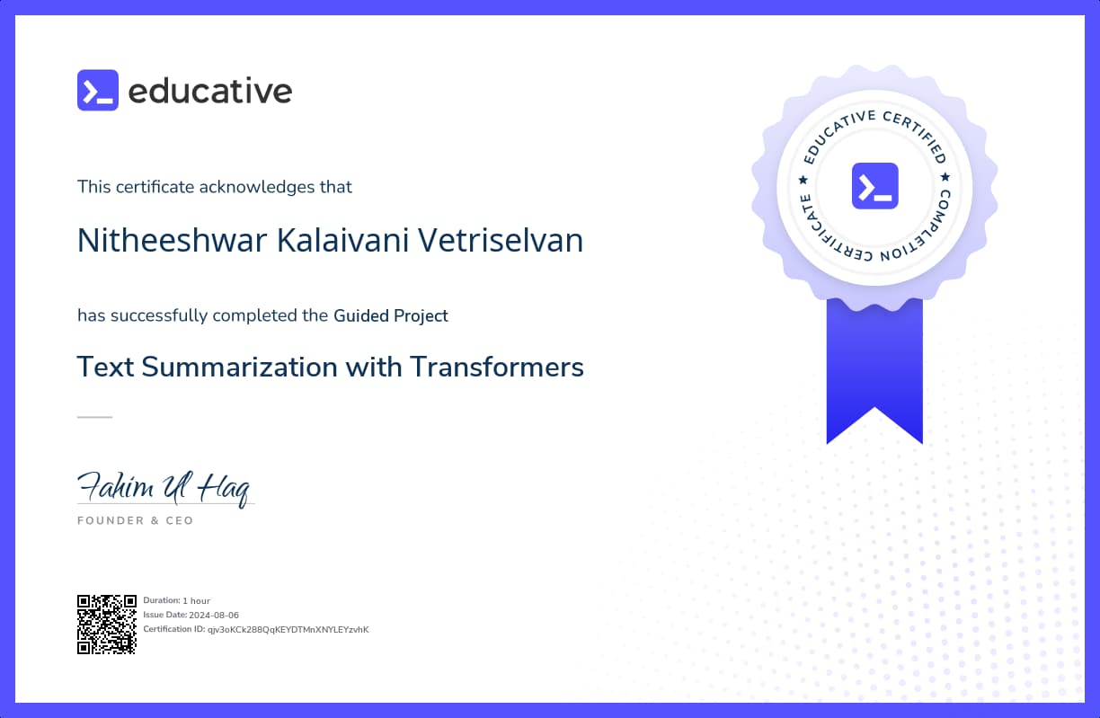 Project Certificate