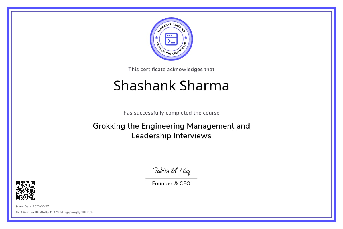 Course Certificate